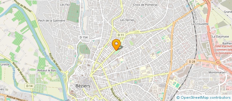 localisation de l'entreprise MADAME ANGIE MUSTIN à BEZIERS