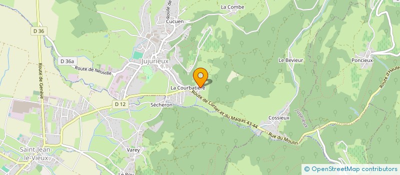 localisation de l'entreprise MADAME ANIIE THIEMARD à JUJURIEUX