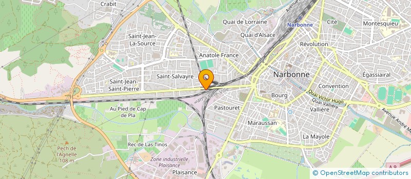 localisation de l'entreprise MADAME ANISSA BELLOUMI  NARBONNE