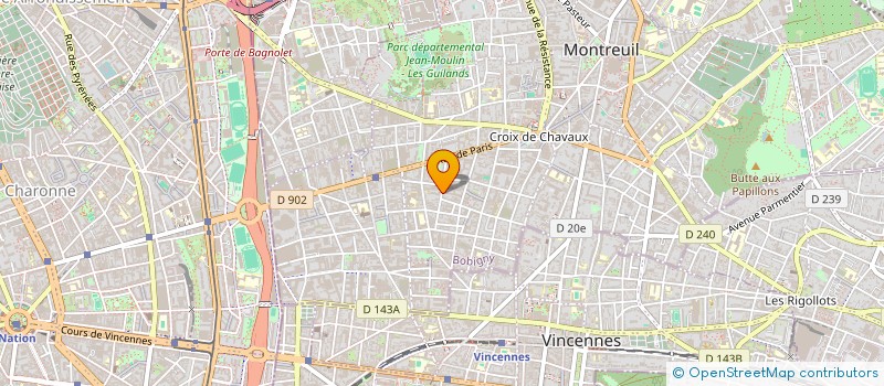 localisation de l'entreprise MADAME ANISSA PASQUES-FARADAY  MONTREUIL