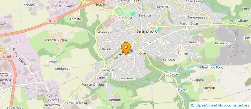 localisation de l'entreprise MADAME ANISSA ZEDDAM  GUIPAVAS