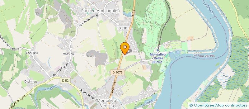 localisation de l'entreprise MADAME ANITA FOURNIER  PORCIEU-AMBLAGNIEU