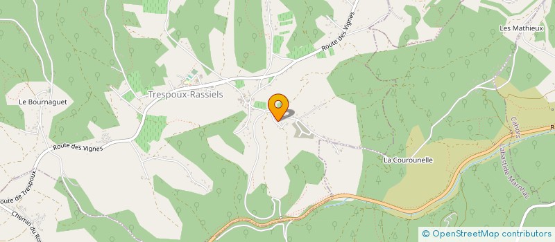 localisation de l'entreprise MADAME ANITA GALINSKA  TRESPOUX-RASSIELS