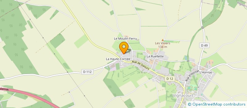 localisation de l'entreprise MADAME ANITA LESAGE à VIGNACOURT