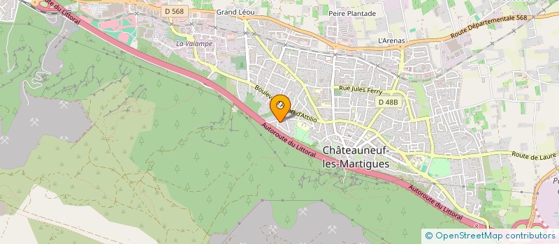 localisation de l'entreprise MADAME ANITA ROUSSEL  CHATEAUNEUF-LES-MARTIGUES