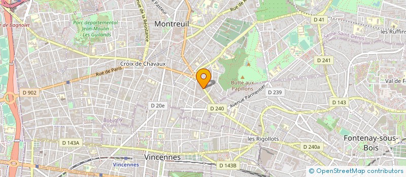 localisation de l'entreprise MADAME ANITA SINGA-SARAGBA  MONTREUIL