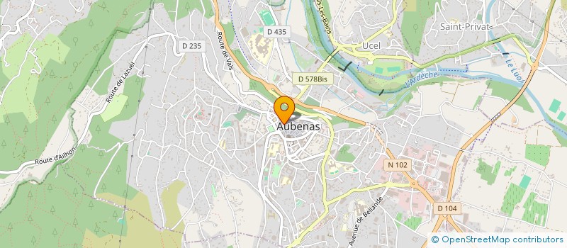 localisation de l'entreprise MADAME ANN SOPHIE GIULIANI à AUBENAS