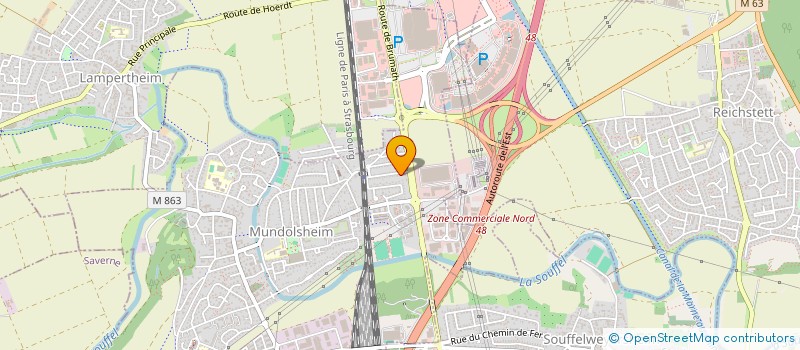 localisation de l'entreprise MADAME ANNA BAUMANN  MUNDOLSHEIM