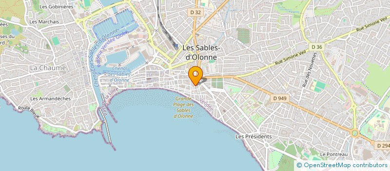 localisation de l'entreprise MADAME ANNA BERTHO  LES SABLES D'OLONNE