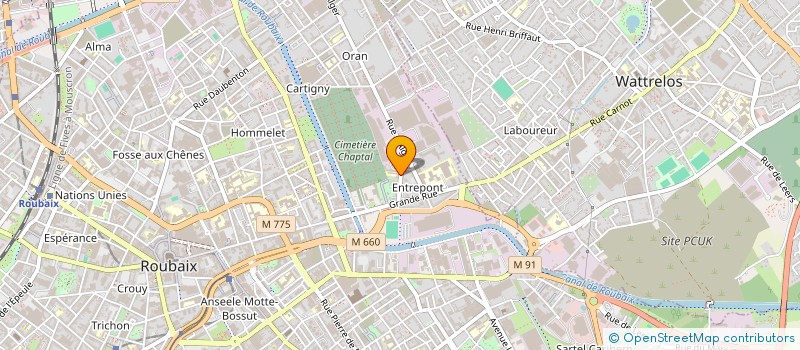 localisation de l'entreprise MADAME ANNA BONDONGA FEZA  ROUBAIX