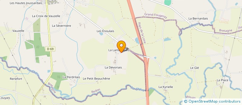 localisation de l'entreprise MADAME ANNA BRUNEAU à GRAND-FOUGERAY