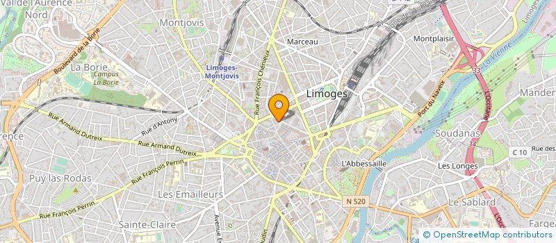 localisation de l'entreprise MADAME ANNA KOUNDRIOUKOFF à LIMOGES