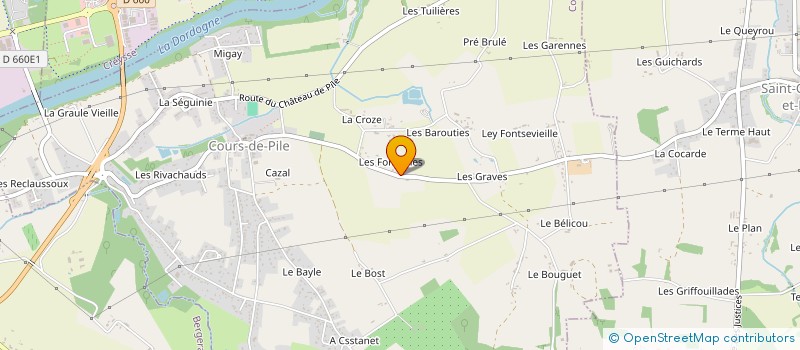 localisation de l'entreprise MADAME ANNABELLE BENDELE  COURS-DE-PILE