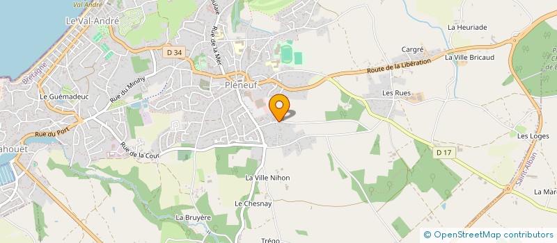 localisation de l'entreprise MADAME ANNABELLE BRINDEAU  PLENEUF-VAL-ANDRE