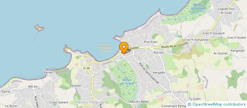 localisation de l'entreprise MADAME ANNABELLE DOUILLARD  TREVOU-TREGUIGNEC