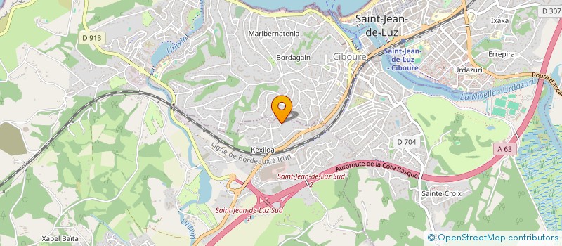 localisation de l'entreprise MADAME ANNABELLE GNIMASSOU  URRUGNE