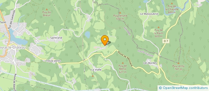 localisation de l'entreprise MADAME ANNABELLE ROCHE  PEYRAT-LE-CHATEAU