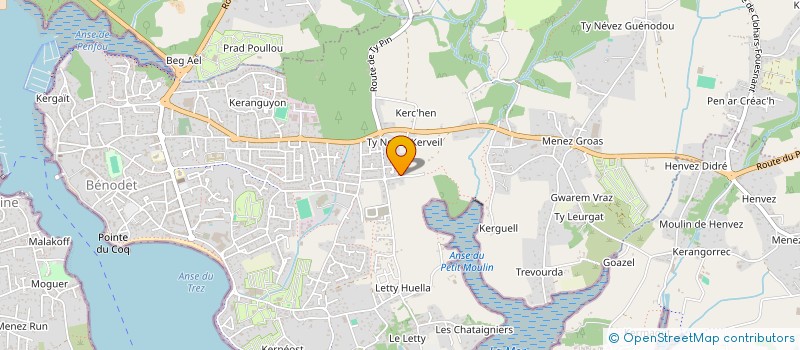 localisation de l'entreprise MADAME ANNAELLE TETARD  BENODET