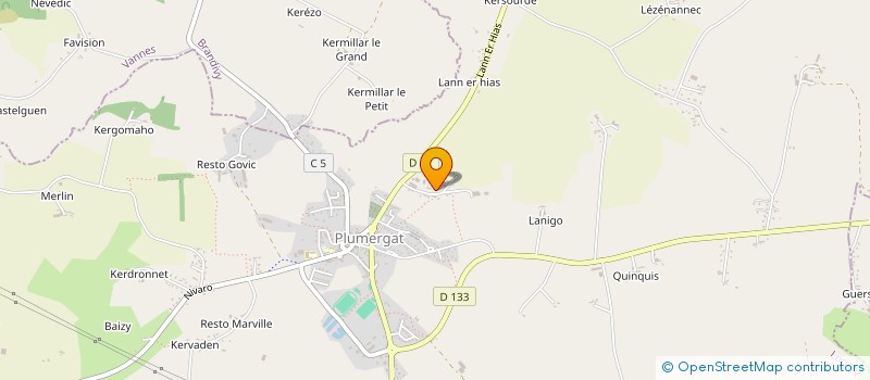 localisation de l'entreprise MADAME ANNAICK JEGO  PLUMERGAT