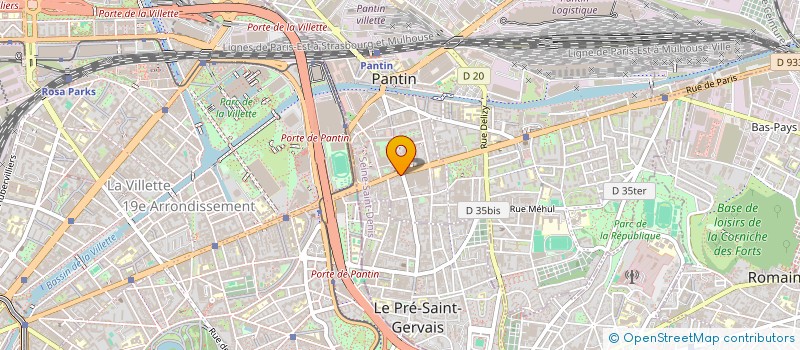 localisation de l'entreprise MADAME ANNAMARIA DEZSI  PANTIN