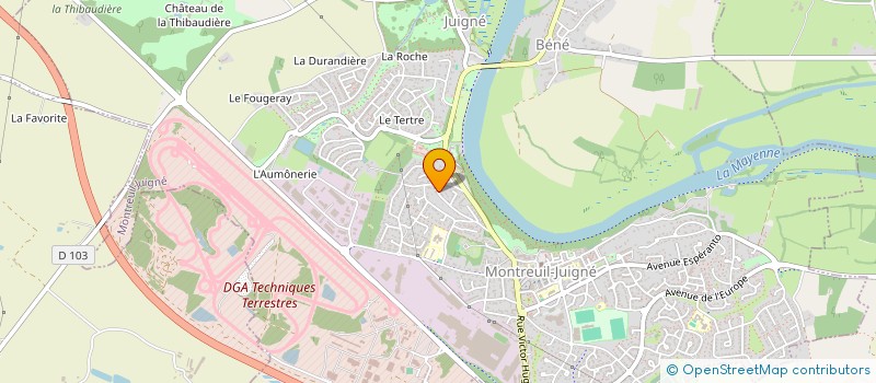 localisation de l'entreprise MADAME ANNE AILLERIE  MONTREUIL-JUIGNE