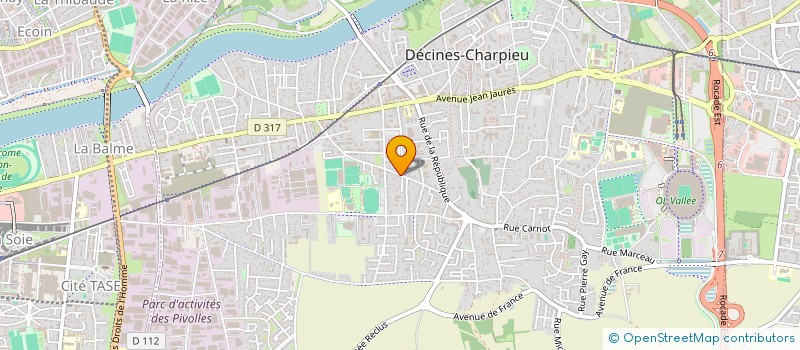 localisation de l'entreprise MADAME ANNE ANDREY  DECINES-CHARPIEU