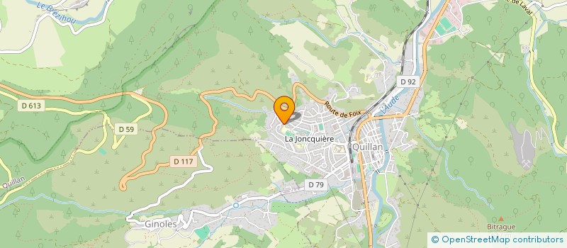 localisation de l'entreprise MADAME ANNE BALANDIER  QUILLAN