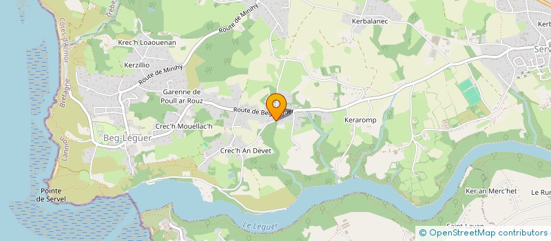 localisation de l'entreprise MADAME ANNE-BEATRICE KERNIN  LANNION