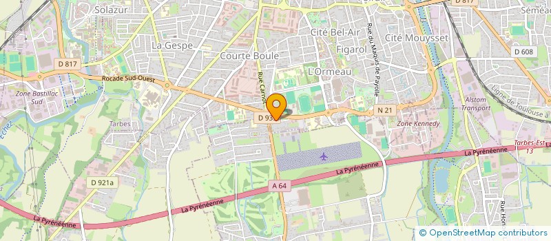 localisation de l'entreprise MADAME ANNE BELLOC  TARBES