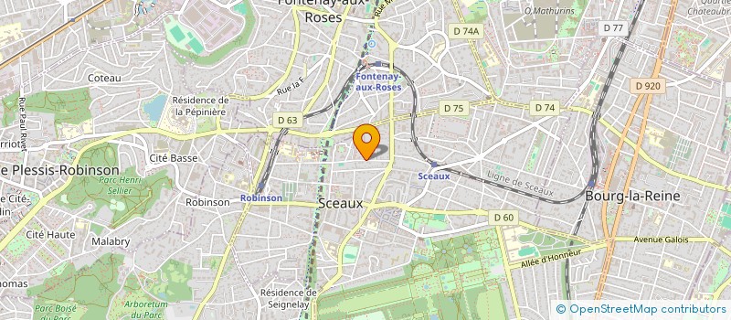 localisation de l'entreprise MADAME ANNE BERGEROT  SCEAUX