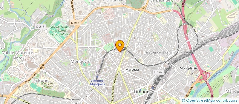 localisation de l'entreprise MADAME ANNE BEYAERT à LIMOGES