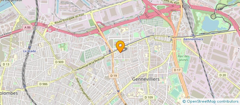 localisation de l'entreprise MADAME ANNE BLANCHARD à GENNEVILLIERS