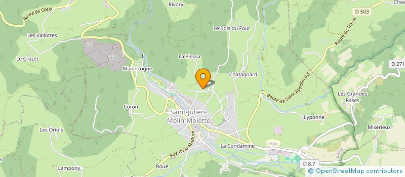 localisation de l'entreprise MADAME ANNE BOLVY  SAINT-JULIEN-MOLIN-MOLETTE