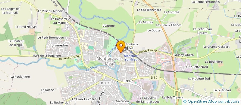 localisation de l'entreprise MADAME ANNE BONDON  MONTFORT-SUR-MEU