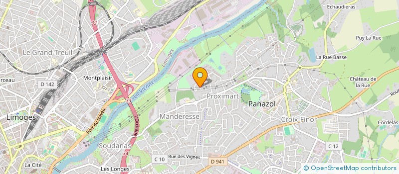 localisation de l'entreprise MADAME ANNE BORZEIX  PANAZOL