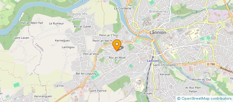 localisation de l'entreprise MADAME ANNE BOUKANDOURA  LANNION