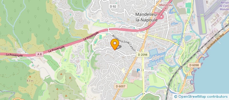 localisation de l'entreprise MADAME ANNE BOURDET à MANDELIEU-LA-NAPOULE