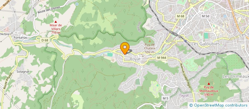 localisation de l'entreprise MADAME ANNE BOURGES  ROYAT