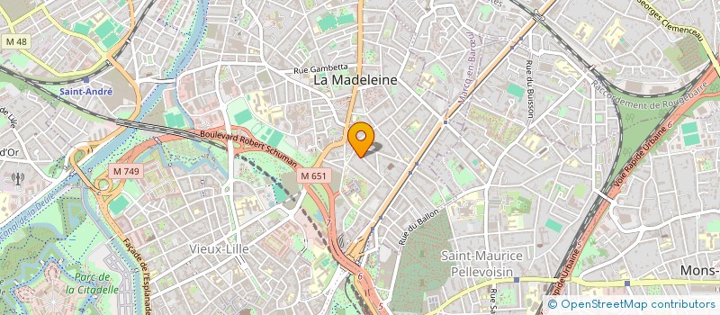 localisation de l'entreprise MADAME ANNE BOURGUET à LA MADELEINE