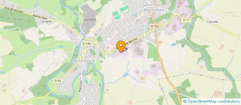 localisation de l'entreprise MADAME ANNE BRESSOLLETTE à MONTREVAULT-SUR-EVRE