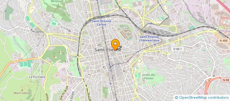 localisation de l'entreprise MADAME ANNE BRUYAS  SAINT-ETIENNE