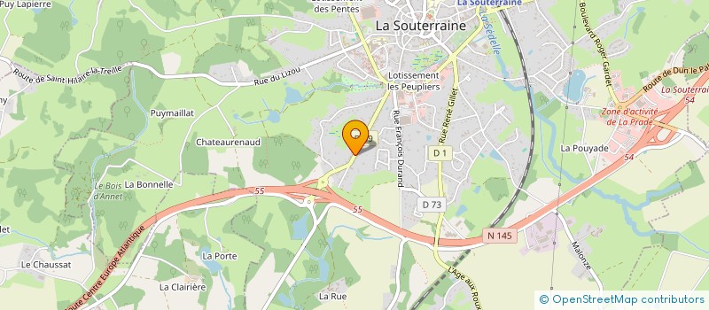 localisation de l'entreprise MADAME ANNE BURBAN à LA SOUTERRAINE
