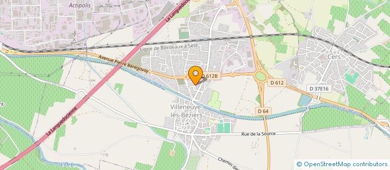 localisation de l'entreprise MADAME ANNE CALMEL à VILLENEUVE-LES-BEZIERS