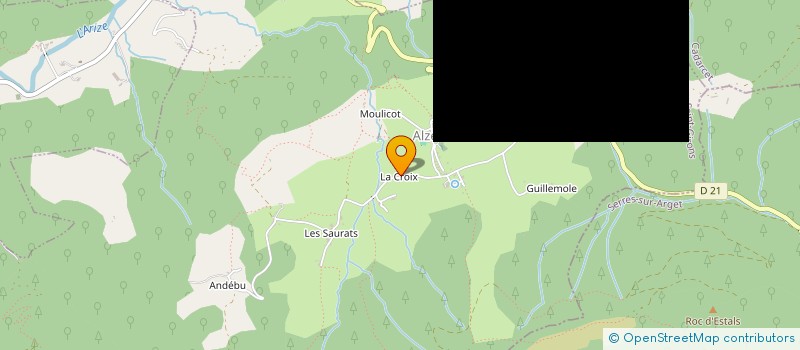 localisation de l'entreprise MADAME ANNE CALMET à LA BASTIDE-DE-SEROU