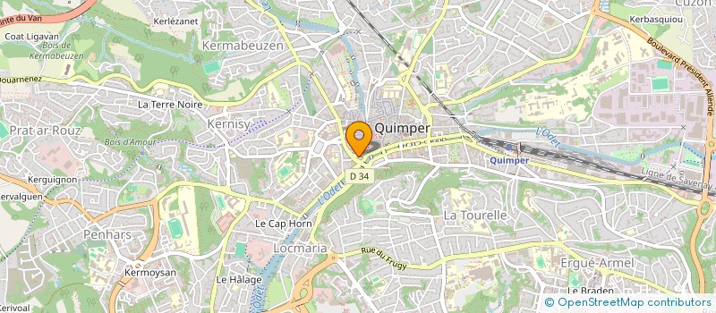 localisation de l'entreprise MADAME ANNE-CAMILLE TANGUY à QUIMPER