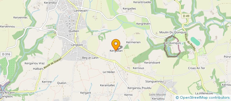 localisation de l'entreprise MADAME ANNE CARIOU à CLOHARS-CARNOET