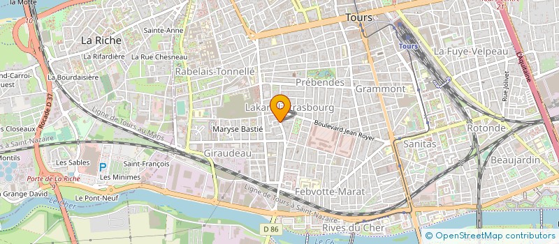 localisation de l'entreprise MADAME ANNE-CAROLINE PABION à TOURS