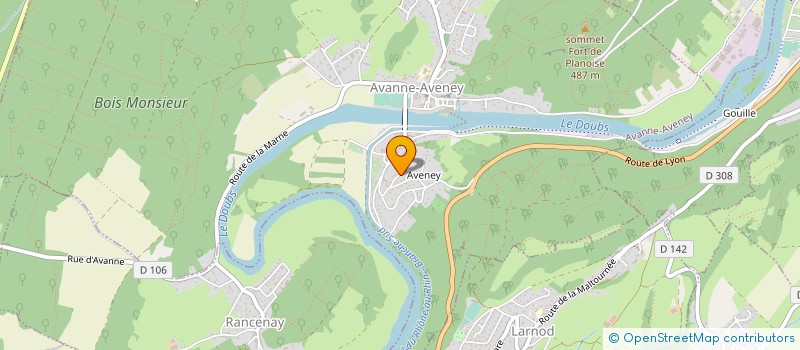localisation de l'entreprise MADAME ANNE-CATHERINE BRANGIER  AVANNE-AVENEY