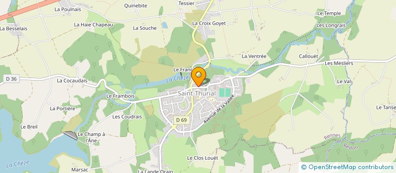 localisation de l'entreprise MADAME ANNE CATHERINE FIOLKA  SAINT-THURIAL