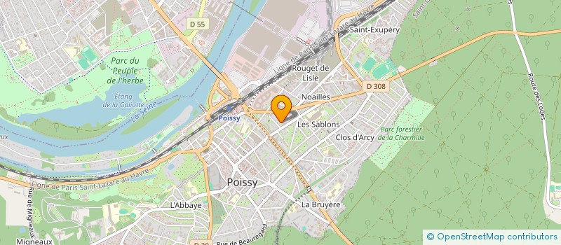 localisation de l'entreprise MADAME ANNE-CATHERINE MONTEIRO FERREIRA  POISSY